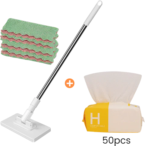 đź’¦Last Day Sales 50% OFFđź§ąDisposable Dust Mop with 4 Reusable Cloths